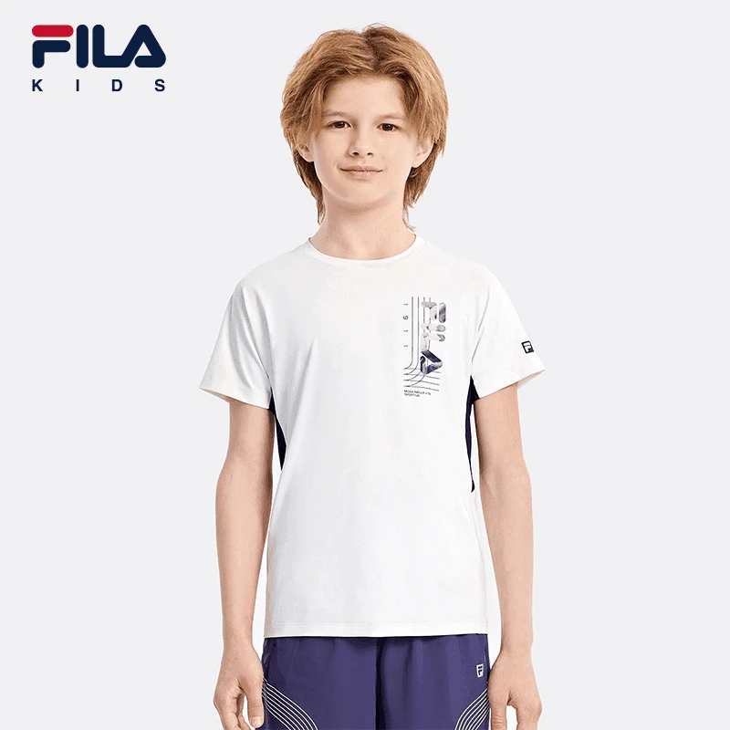 FILA/斐乐儿童【T恤】24 大童运动透气速干百搭跑步短袖K12B433123F
