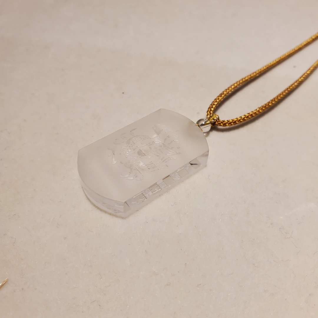 天然白水晶补火离火朱雀吊坠1201032