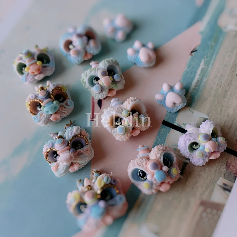 纯手工醒狮龙宝雕花蝴蝶结爪子青蛙