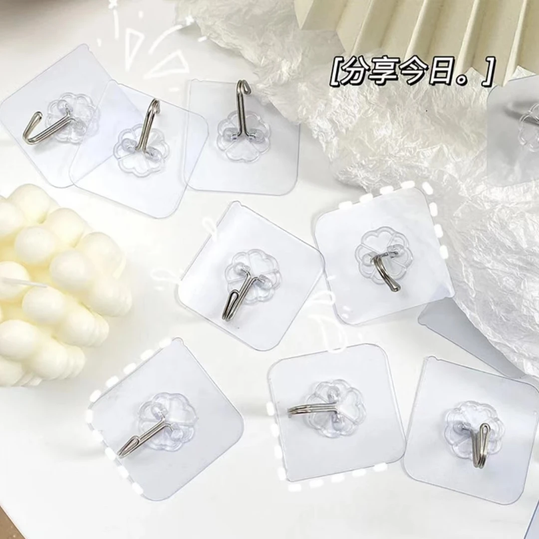 【福利】无痕挂钩免打孔家用粘钩透明强力粘贴