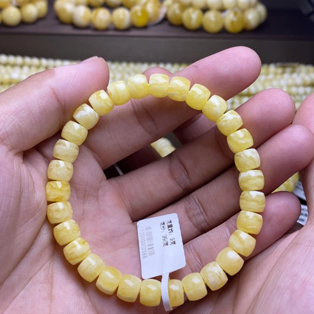 【闪购商品】蜜蜡裸石未镶嵌8+直切手串