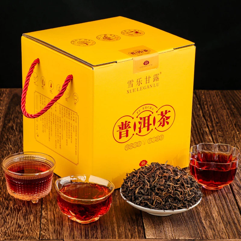 云南普洱茶熟茶散茶茶叶1000g陈香勐海普洱熟茶熟普洱茶礼盒装