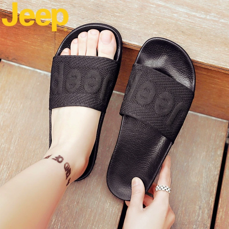 jeep吉普一字拖鞋男式外穿夏季2025新款潮牌防滑沙滩凉鞋男士凉拖