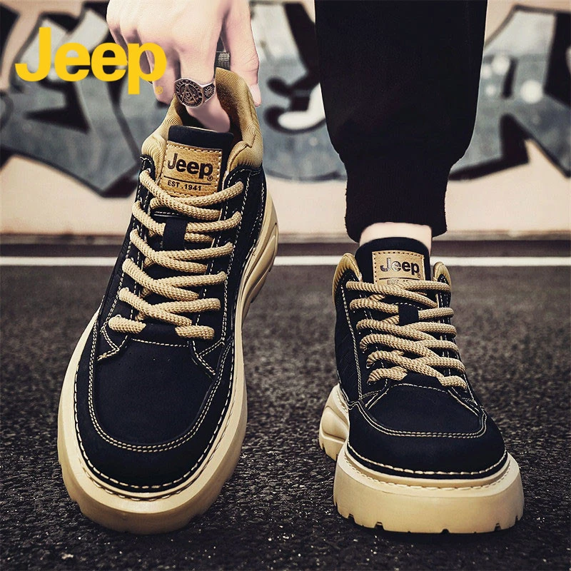 jeep吉普马丁靴男士高帮鞋秋冬季款马丁靴男款爆款2025新款正品