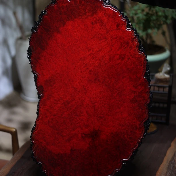 aj2707精美满榴花大尺寸复古网红长方形黄金樟干泡盘尺寸：72-42-2