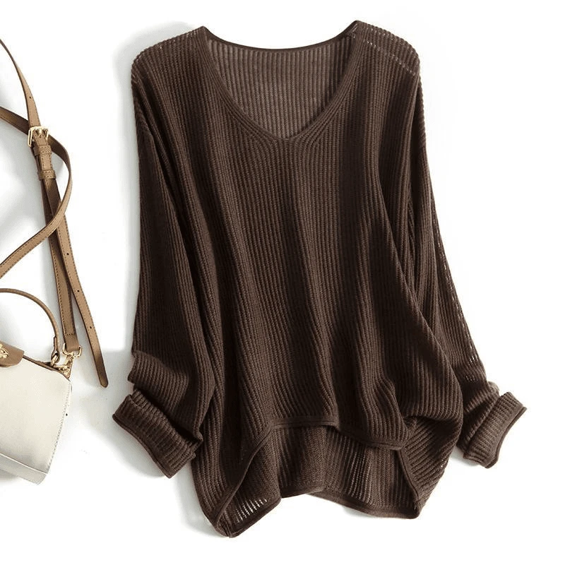 秋冬季新款2-300斤加大码胖妹妹宽松显瘦镂空长袖T恤针织衫女