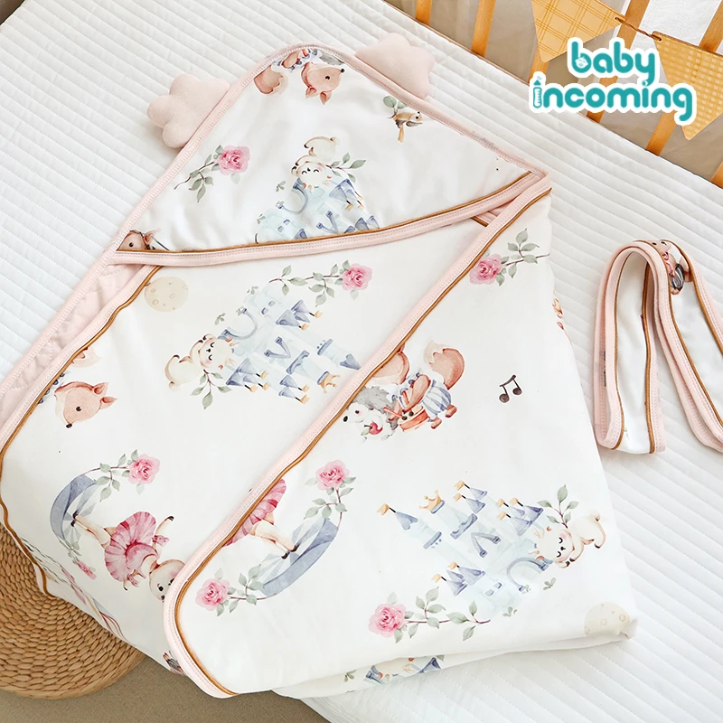 新生婴儿宝宝澳羊绒产房抱被450g春秋厚度18-25℃室内薄棉襁褓被子