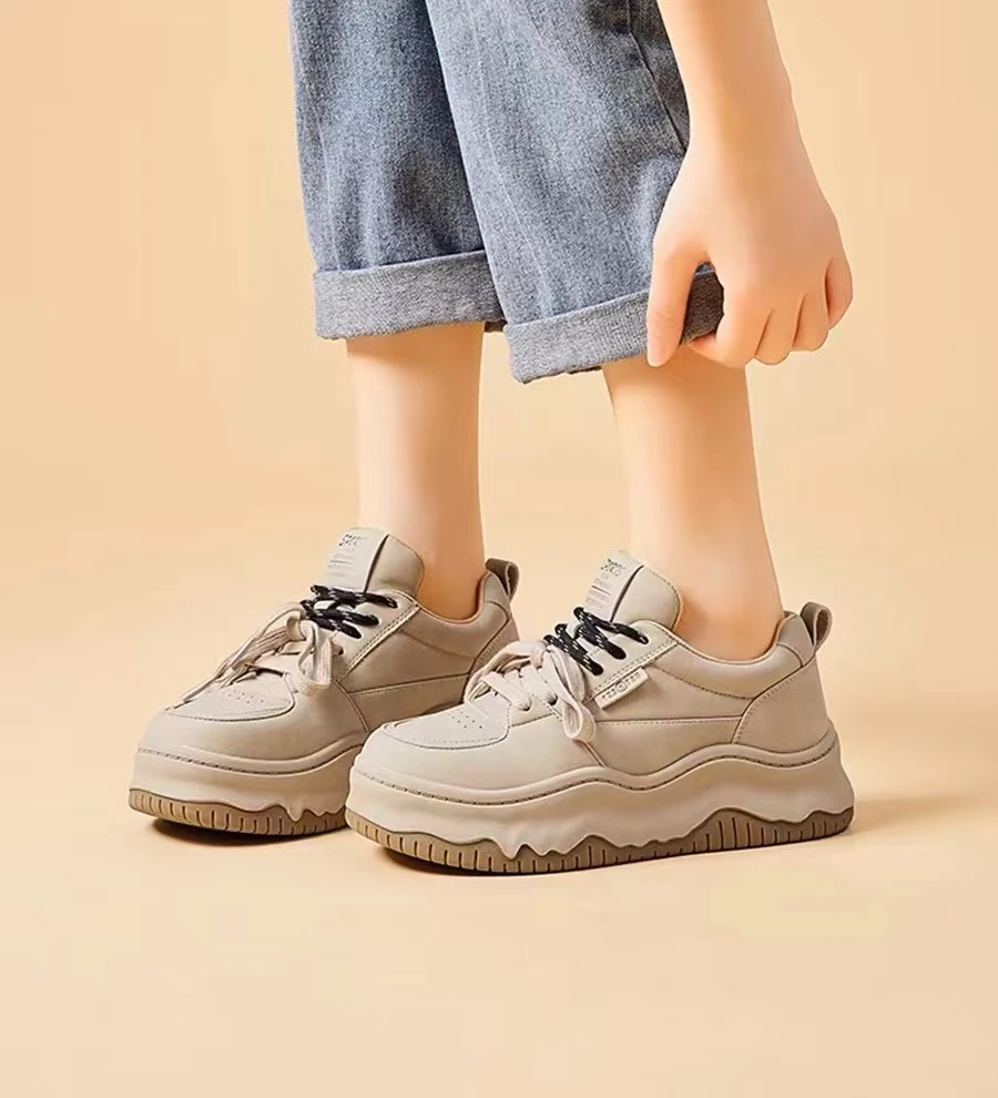 【冰淇淋】底板鞋女2024新款秋冬女鞋美式复古运动休闲鞋0525