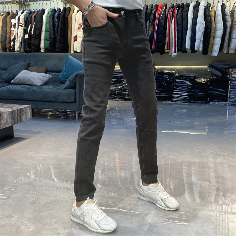 【也许家】新品男士秋冬时尚简约小脚裤休闲帅气修身长裤TH5512