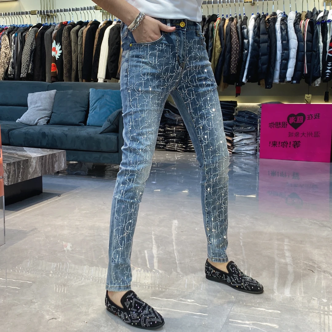 【也许家】新品男士欧货修身弹力小脚牛仔裤16818