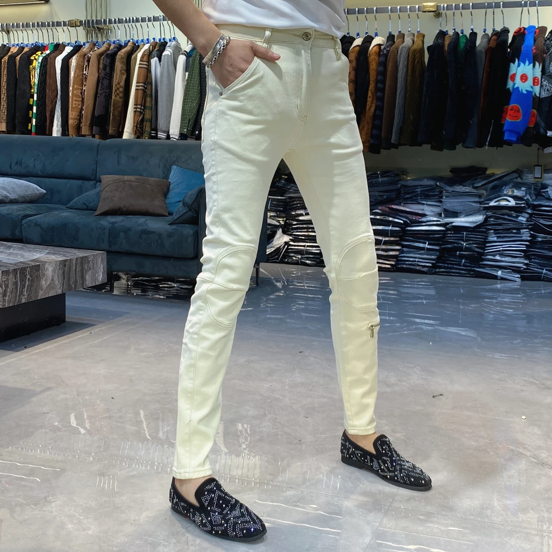 【也许家】新品男士欧货修身弹力小脚牛仔裤GZ8366