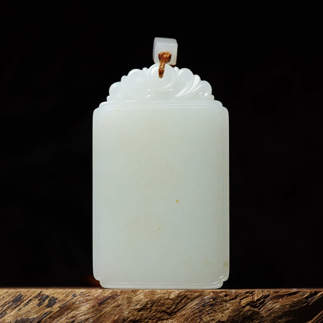 【蒋心制作】和田玉平安无事牌C（90000）