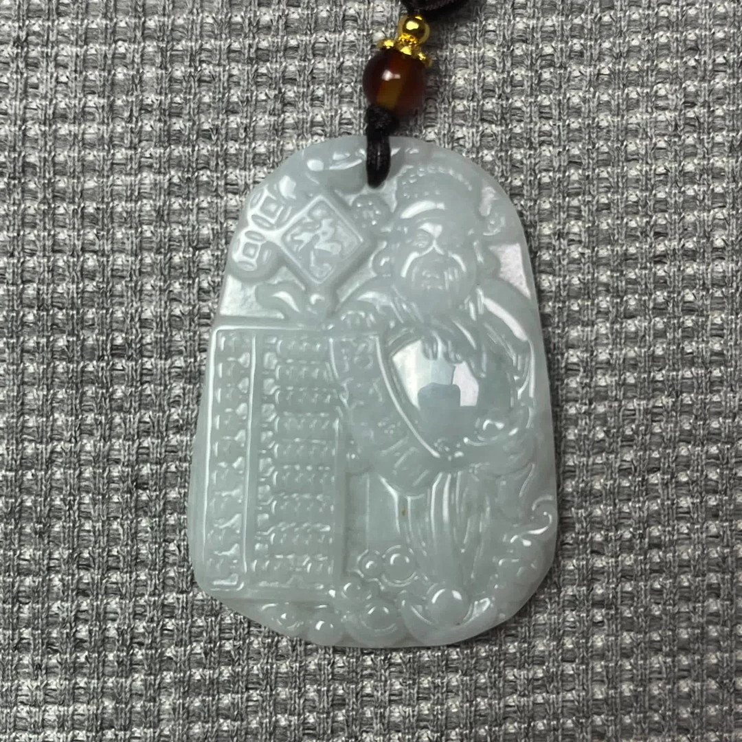 【保真】天然A货翡翠招财财神挂件（多样性发货）