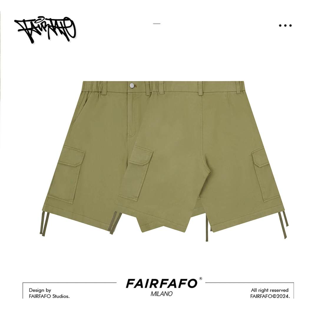 FAIRFAFO林肉肉【工装阔腿短裤】KZPY44003时尚休闲百搭女士情侣