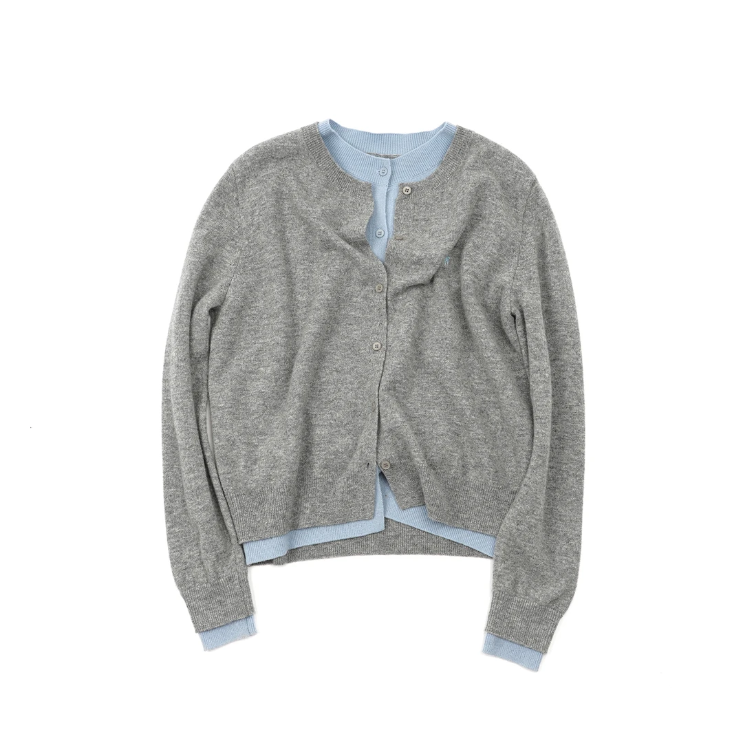 【刺绣小马撞色毛衣】TG24MY024长袖网红针织时尚休闲百搭女士秋冬