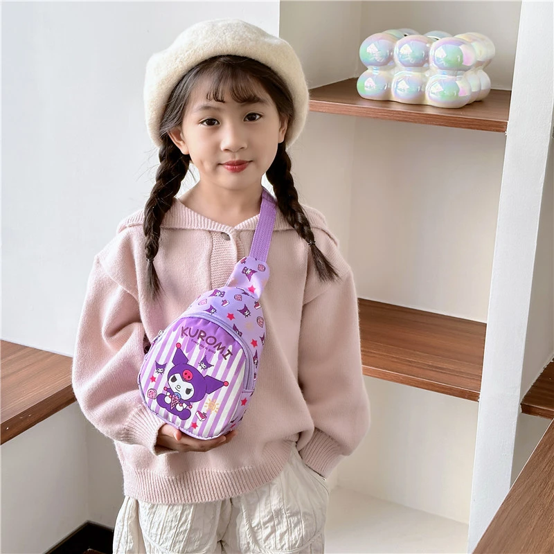 春季新款儿童户外斜挎包高颜值胸包卡通可爱库洛米男孩外出零钱包