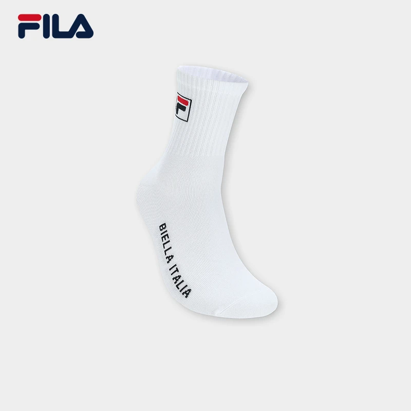 FILA/斐乐男士中筒袜夏季新款运动休闲跑步舒适经典袜F13M428303F