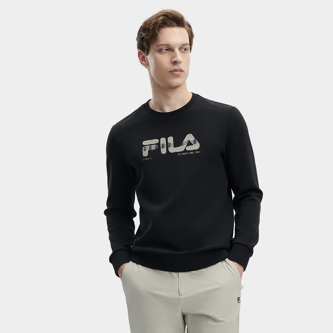 Fila/斐乐黄景瑜同款男子2023年新高端商务套头卫衣 F11M342211F