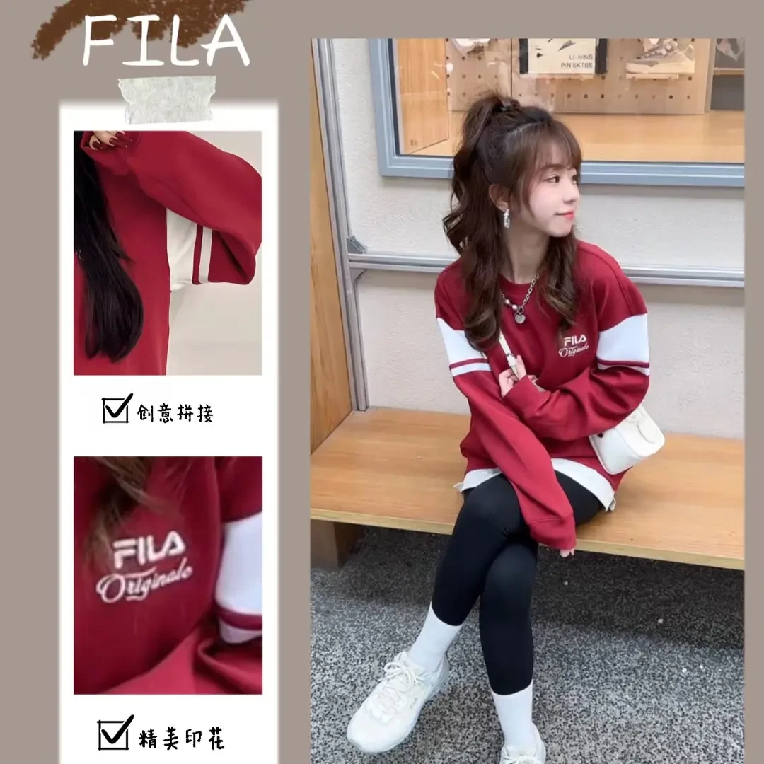 FILA/斐乐【情侣款】卫衣时尚休闲圆领套头经典百搭F11M349203F