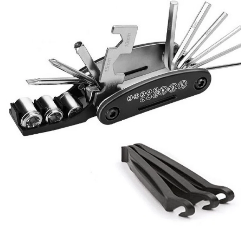 九马装备自行车维修组合工具16合一多功能折叠套装螺丝刀内六角