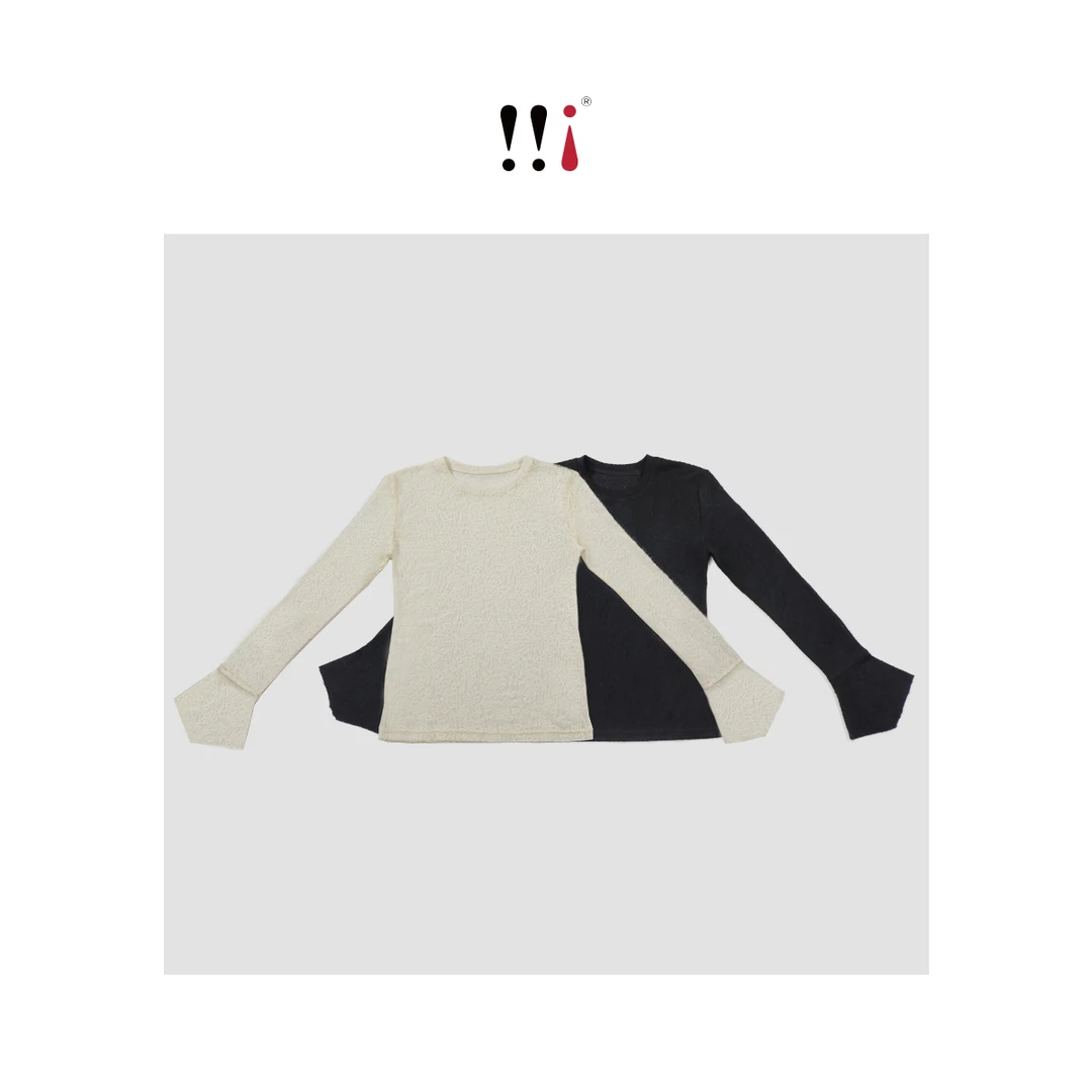 【心心家】2024秋冬 立体提花喇叭袖T恤常上衣 TB473