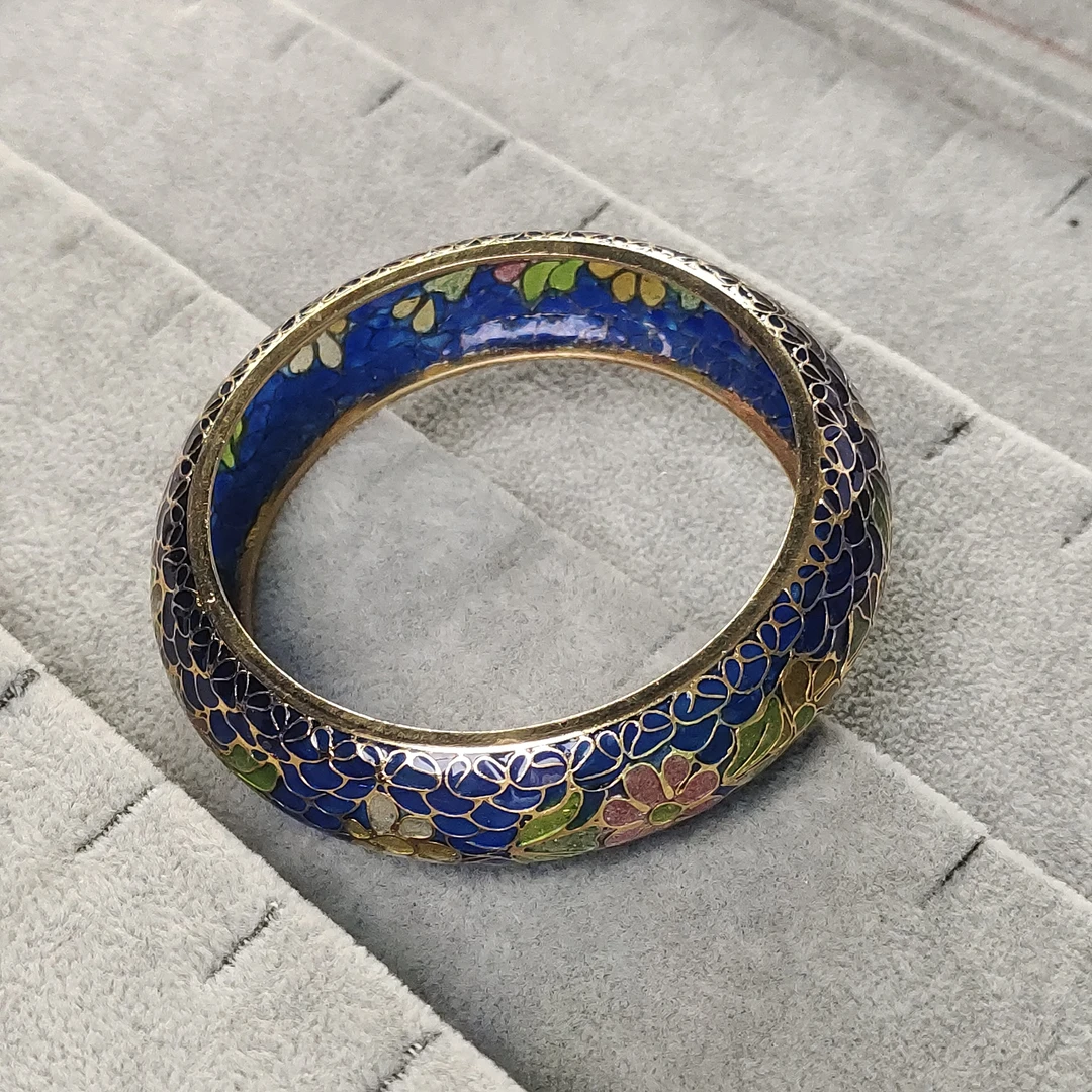荣会 非金属珐琅手镯 脱胎珐琅景泰蓝手镯送闺蜜 显白 小众气质款