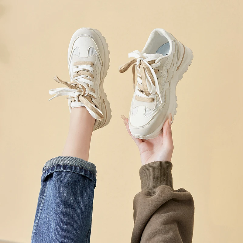 ZHR则则网面透气运动鞋女2023新款春季复古休闲鞋女百搭休闲鞋女