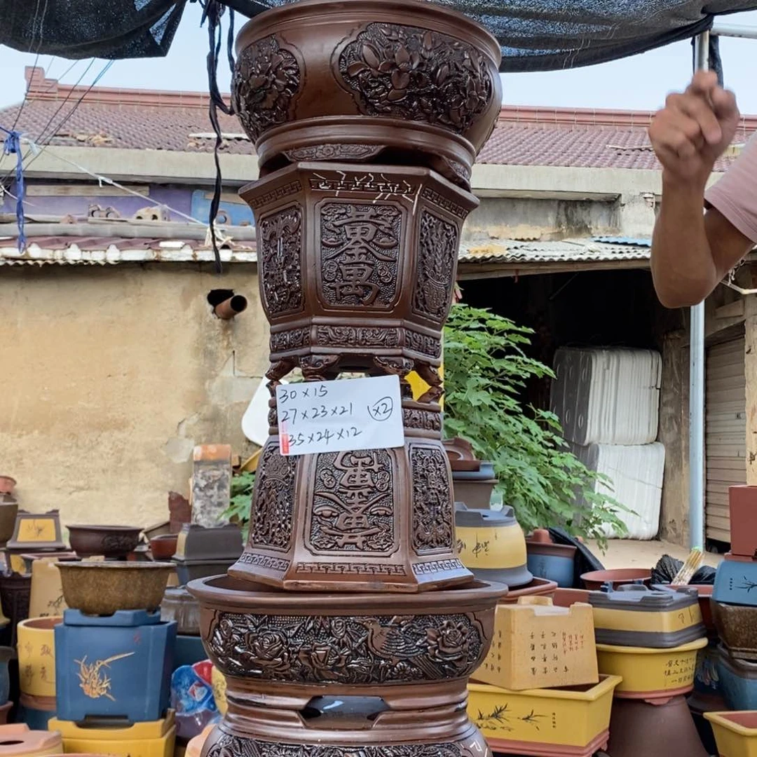 红陶20CM（含）-50CM（不含）紫砂花盆里面