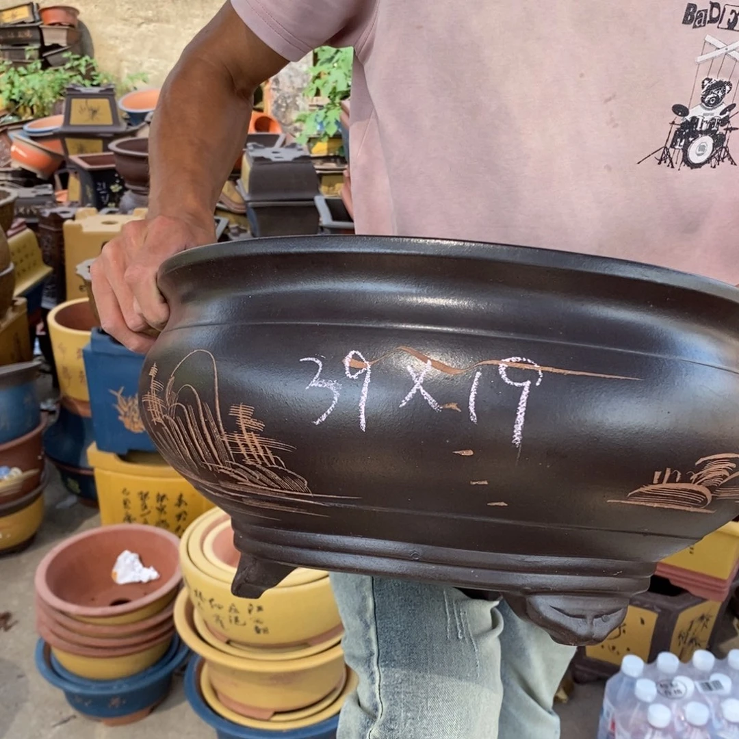 红陶20CM（含）-50CM（不含）紫砂花盆中