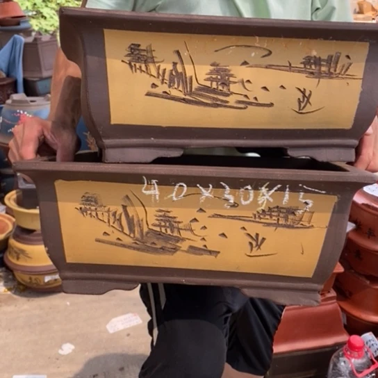 红陶20CM（含）-50CM（不含）花盆架飞机