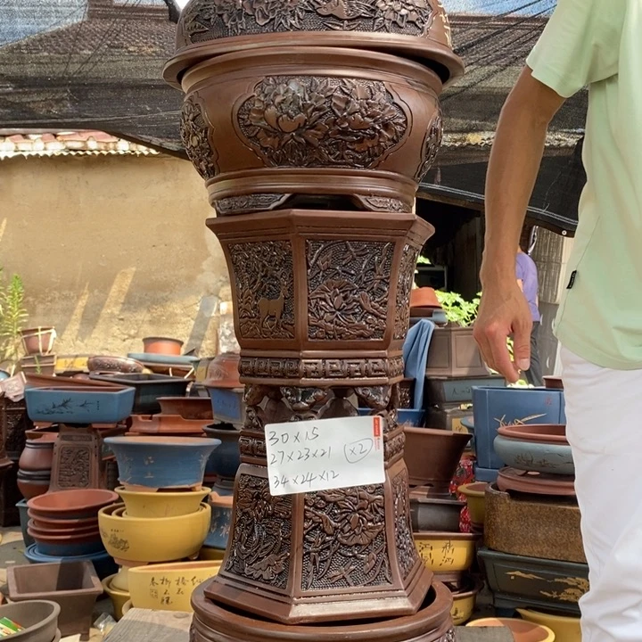 红陶20CM（含）-50CM（不含）花盆架飞机