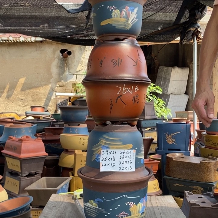红陶20CM（含）-50CM（不含）花盆架飞机