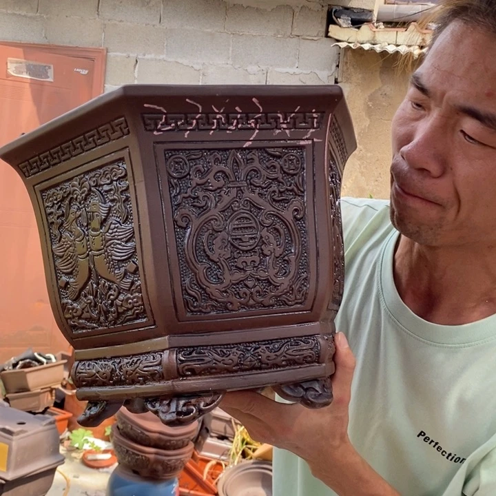 红陶20CM（含）-50CM（不含）花盆架飞机