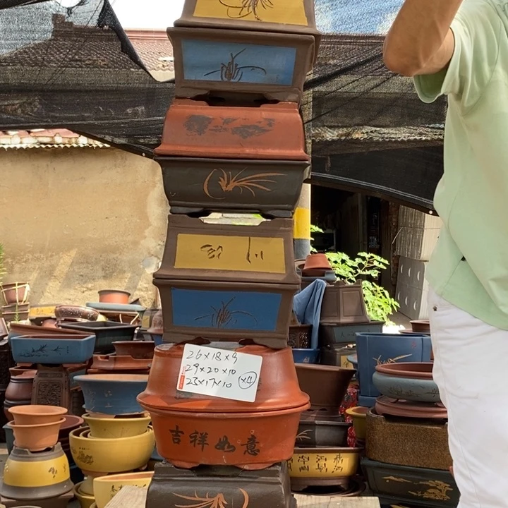 红陶20CM（含）-50CM（不含）花盆花了