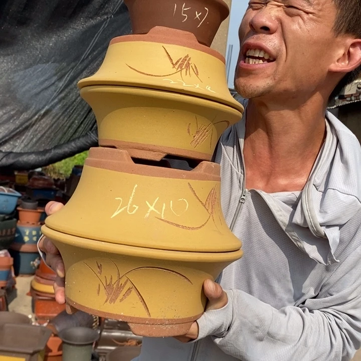 红陶20CM（含）-50CM（不含）花盆架飞机的时候