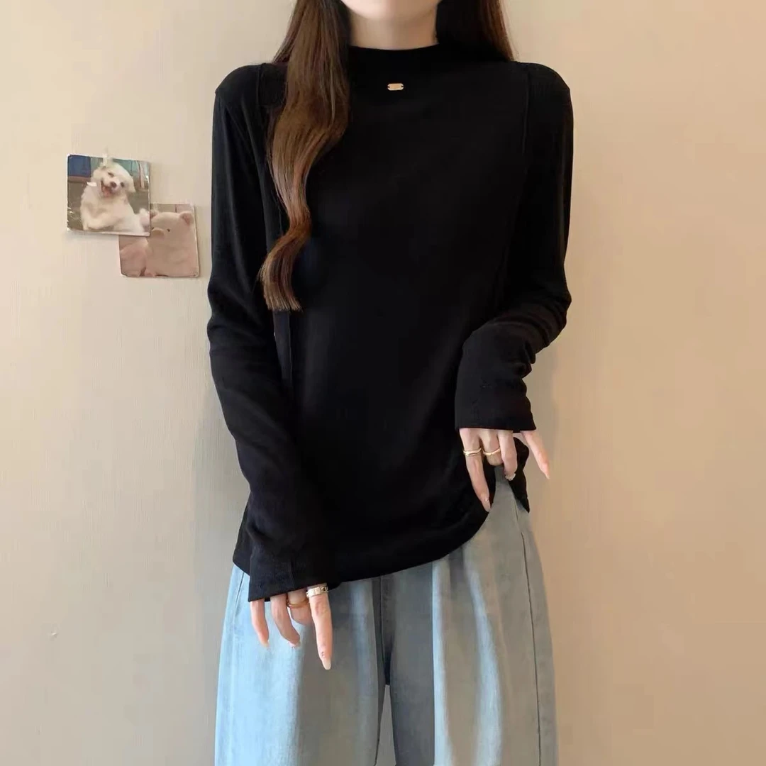 女士半高领羊绒打底衫845