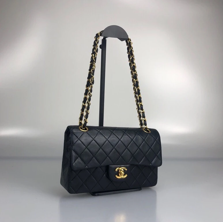 95新 Chanel/香奈儿 黑金中古CF小号单肩斜挎包 底长23 1开带卡