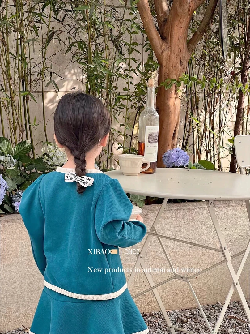 韩版童装韩系英伦套装羽绒服棉服女童男童休闲