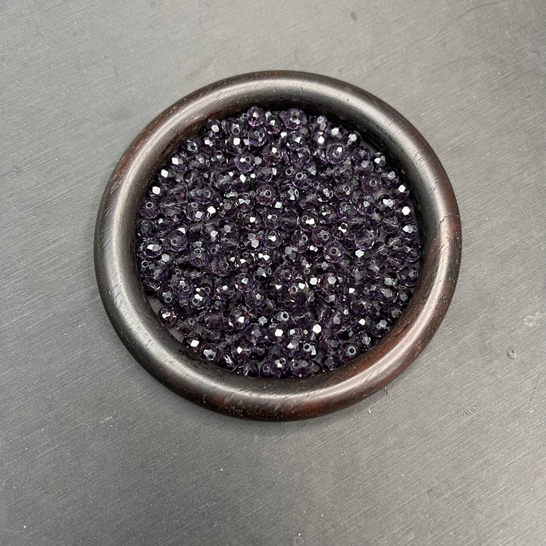 【桑果】黑色琉璃68切面散珠可DIY