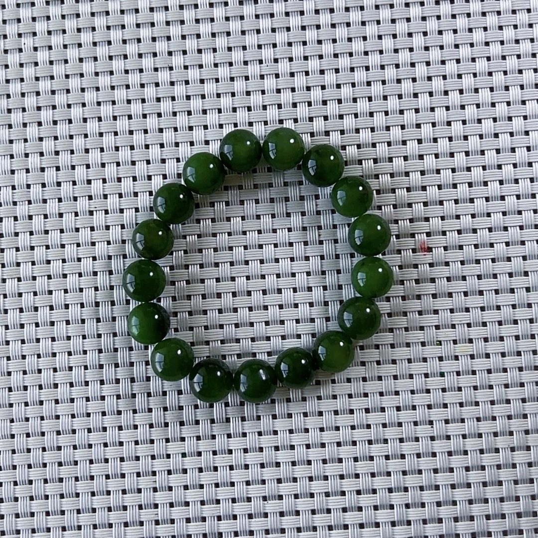 和田玉（碧玉）卡12时尚手链（微黑）