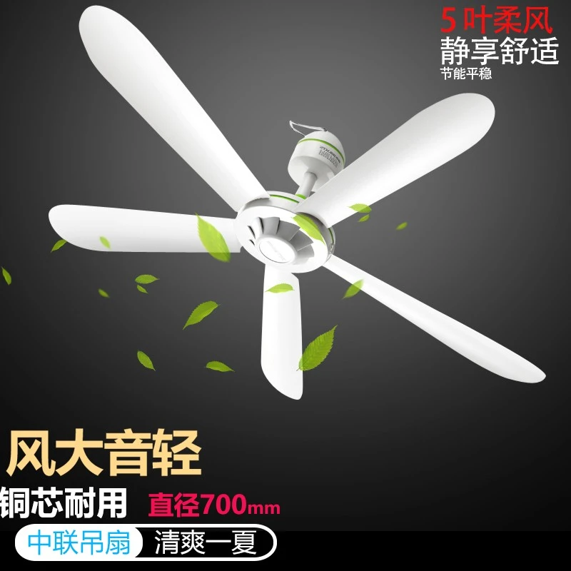 ZOLEE/中联微风直径700mm小吊扇家用床蚊帐吊扇高效大风力电风扇