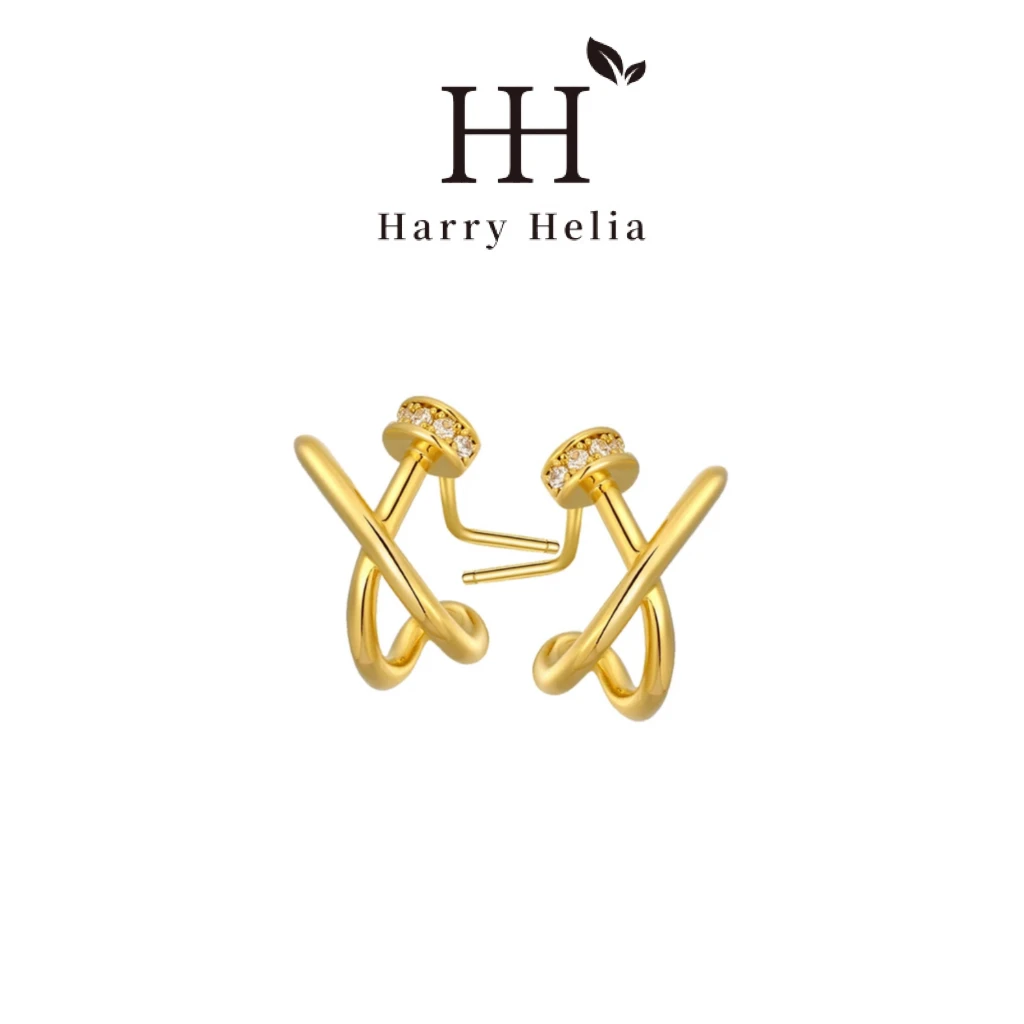 铜合金耳饰 小香风高级感气质设计感钉子耳钉 HE10348-1