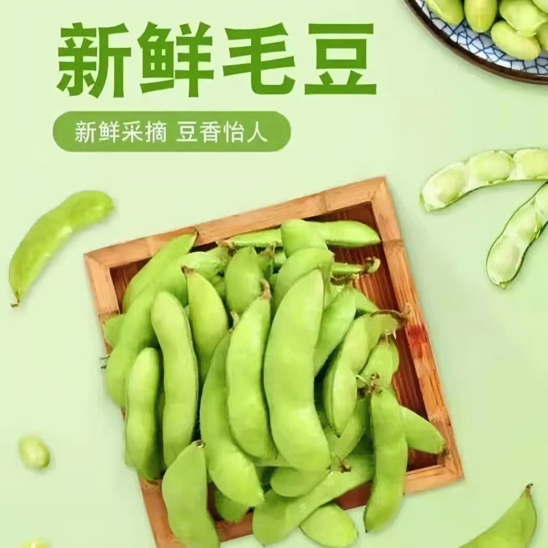 【顺丰包邮】2025新鲜带壳毛豆现摘现发3斤5斤装泡沫箱加冰发货