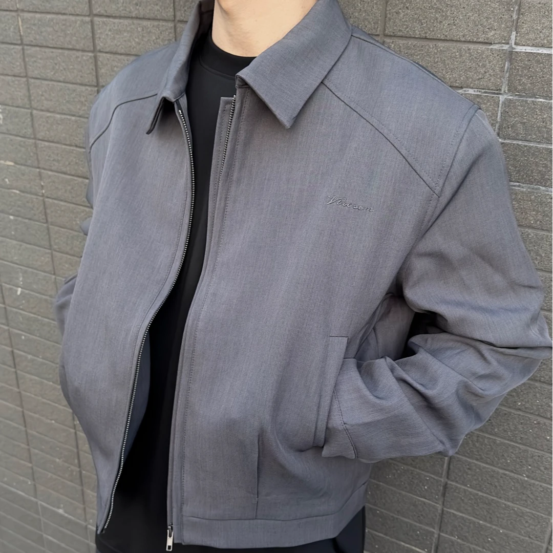 美潮cleanfit西装夹克可拆卸垫肩休闲短款外套休闲男外套男士百搭