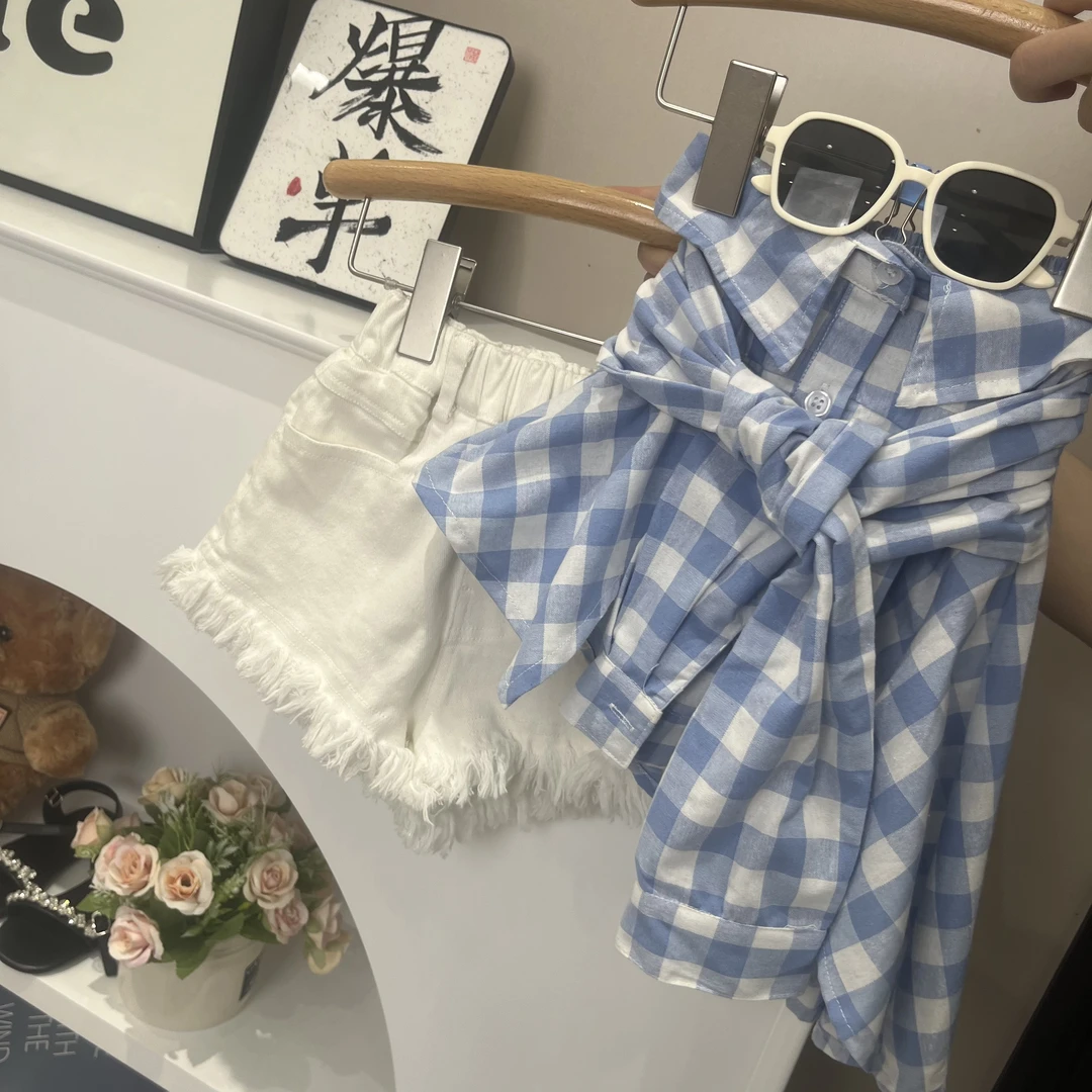 【小糯米】时尚镜头格子单件