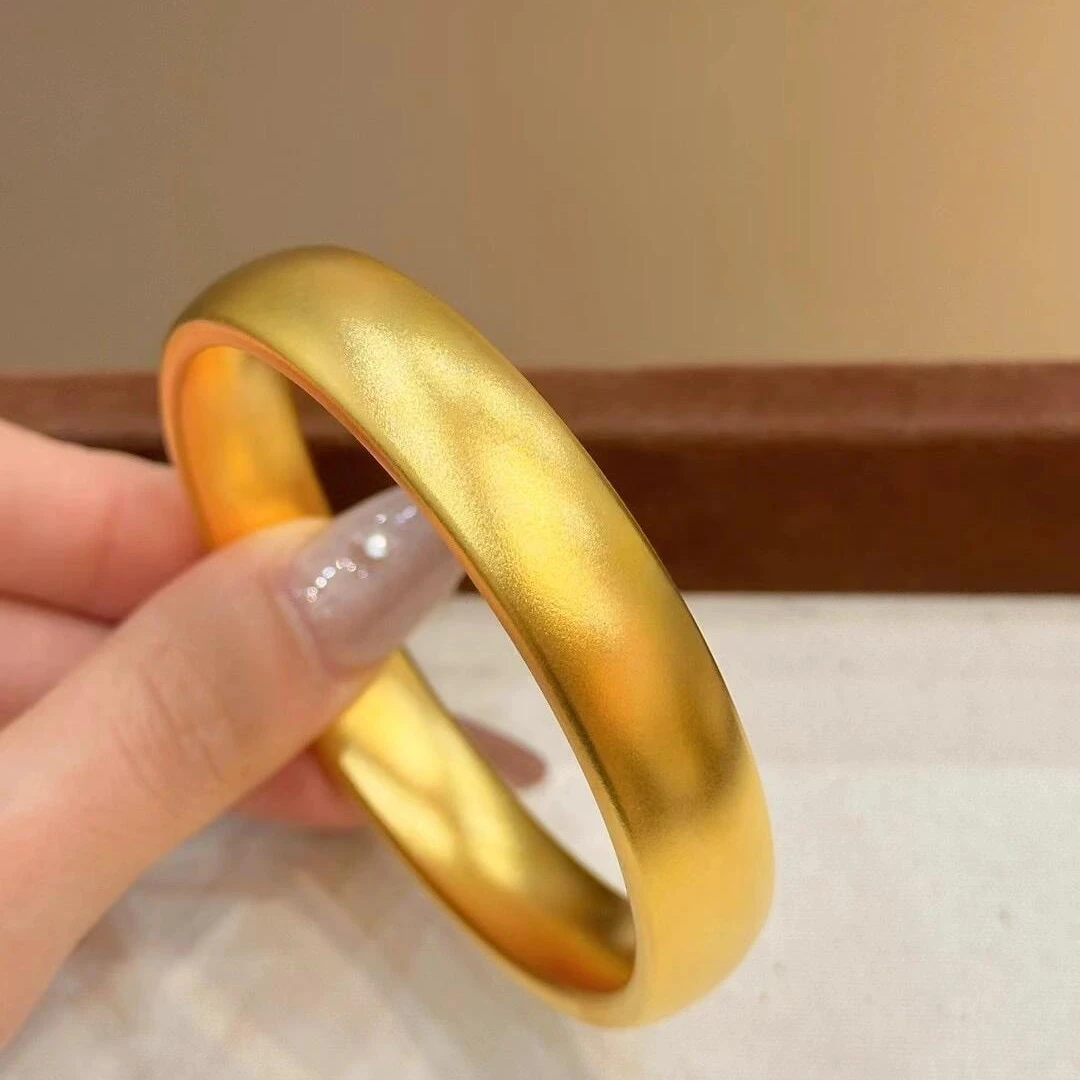 【古法轮胎镯】5D工艺水贝黄金足金999投资金条纯古法轮胎时尚赞金