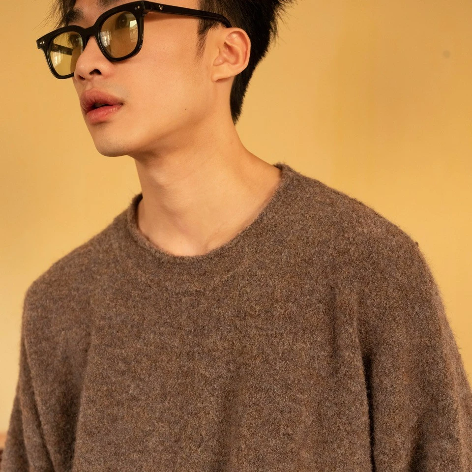 SAME FLOW 小众极简侘寂美学混纺针织衫