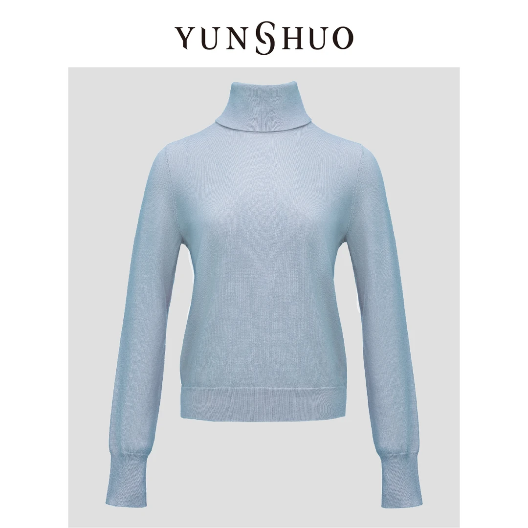 YUNSHUO允硕新品立领女简约气质修身套头大衣上衣女士739521