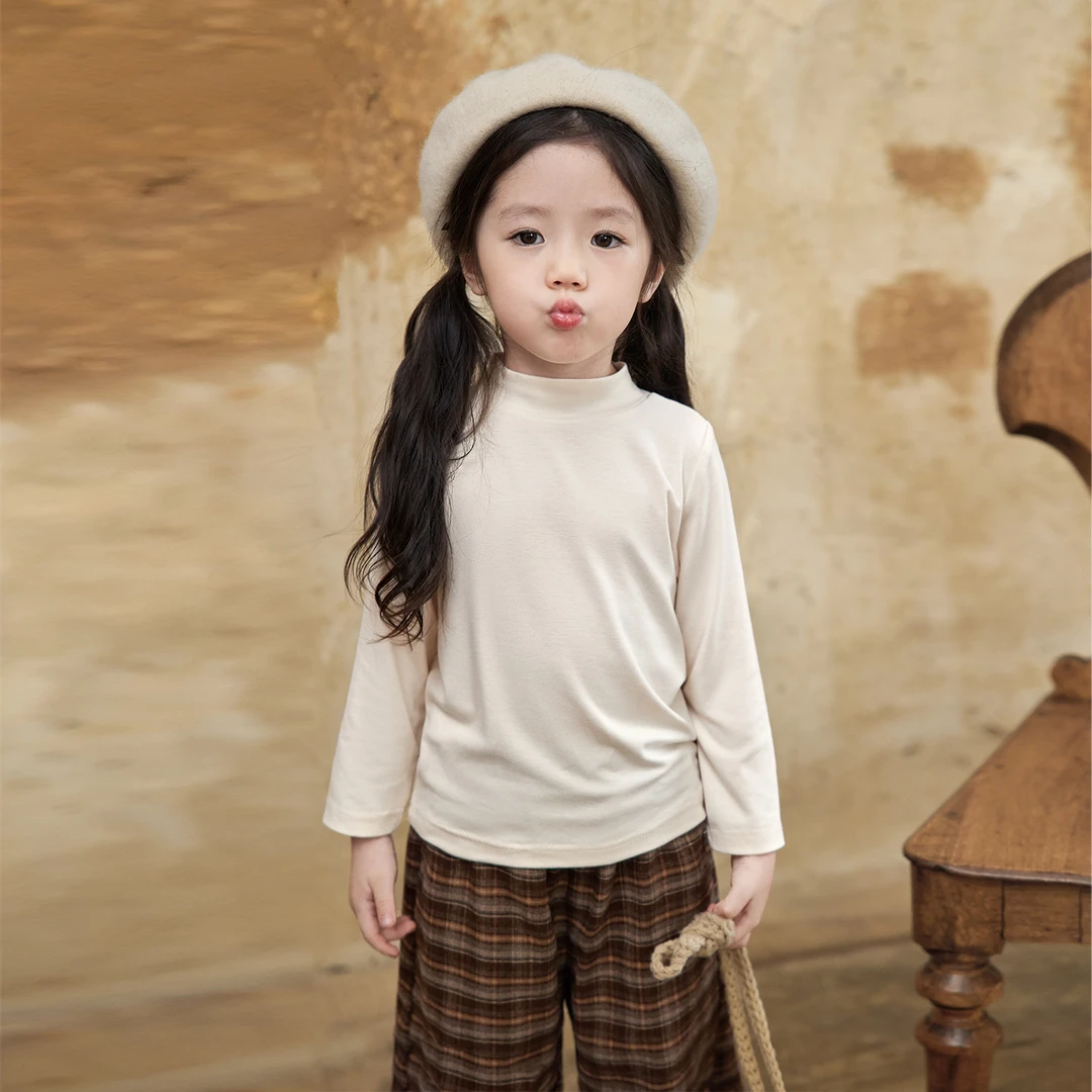 小O宝Okids童装 【叠穿神器】秋天bi穿半高领长袖T恤 YDQ428135