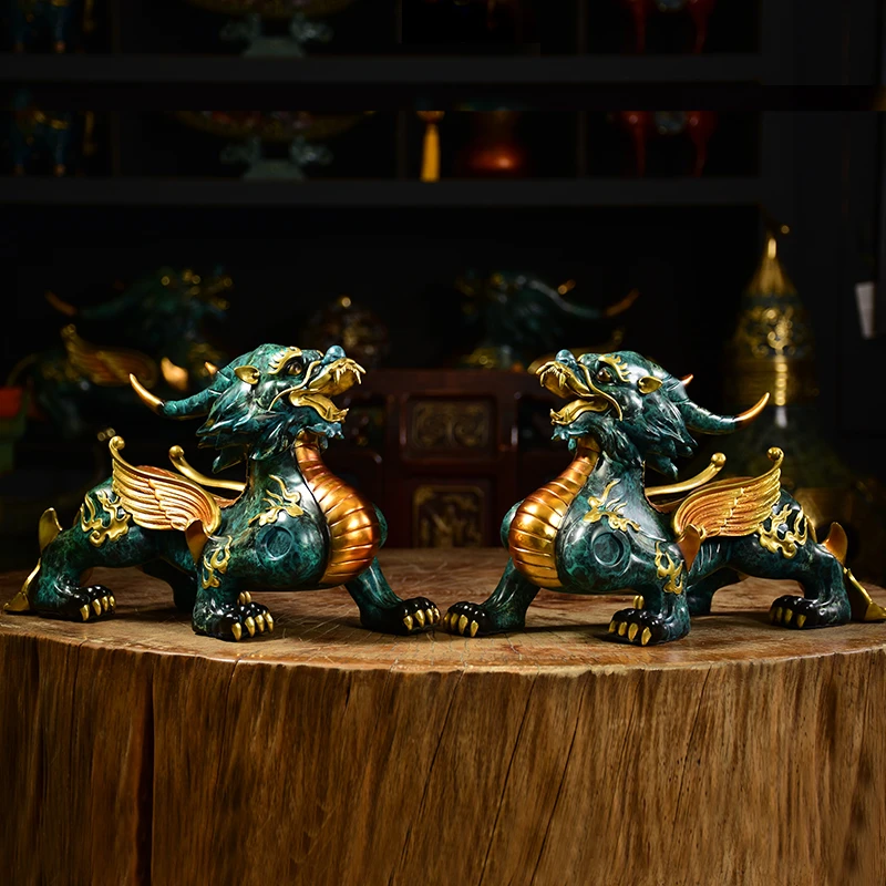 《霸王貔貅》全铜高档瑞兽工艺品 新中式家居装饰品客厅办公室摆件